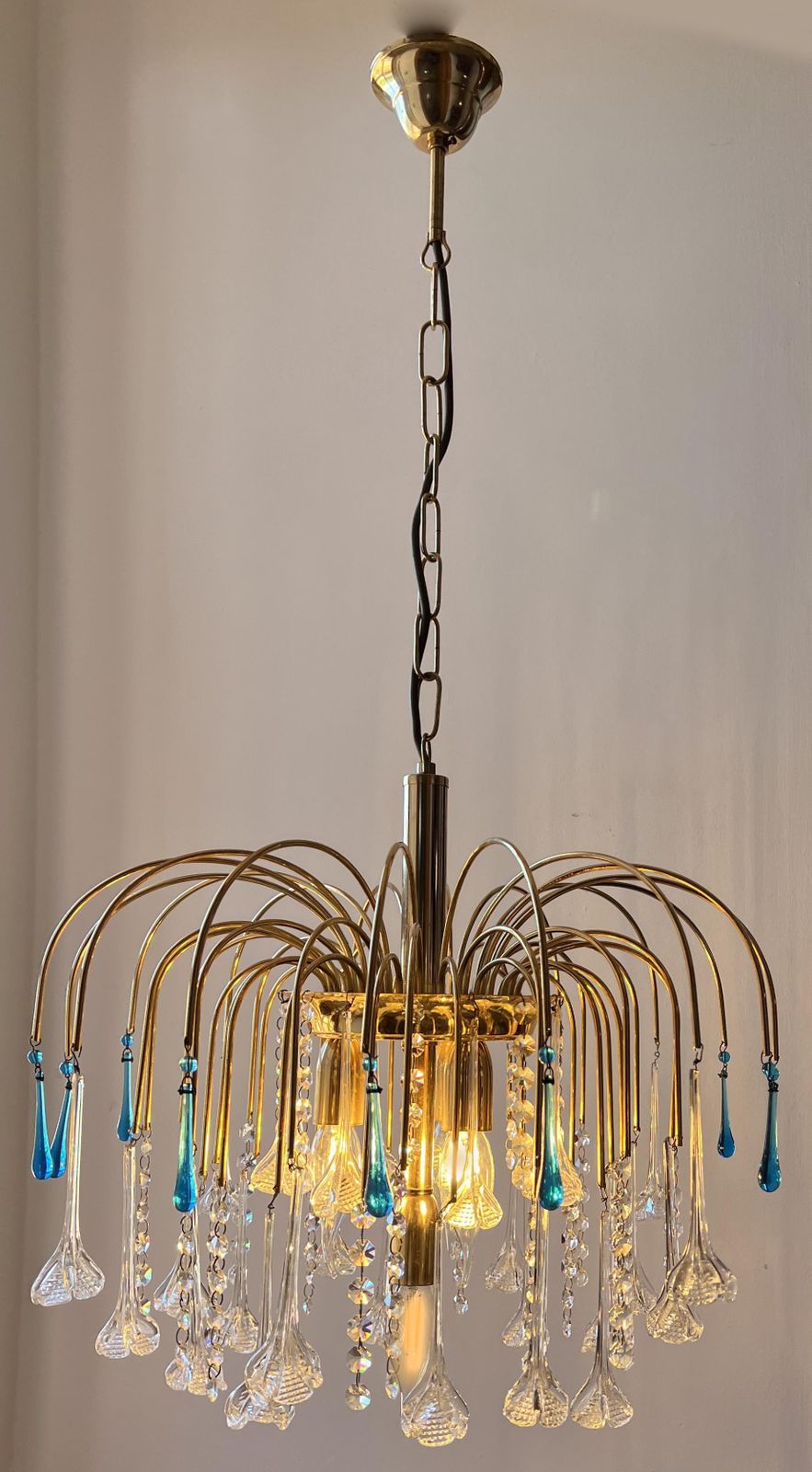 Grace Kelly's Tears Murano Chandelier 1980s photo furniture
