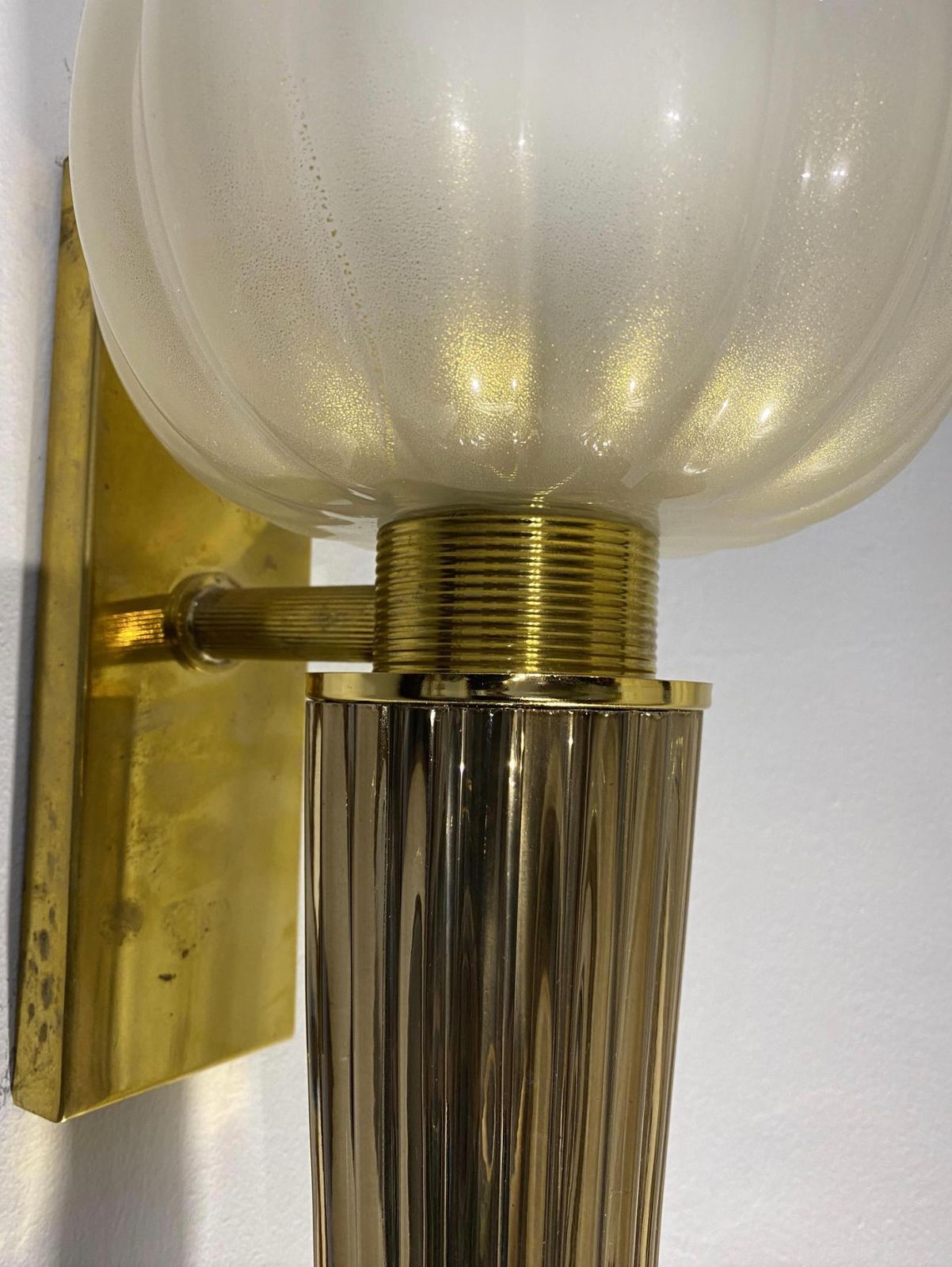 Pair Of Charming Sconce By Barovier & Toso, Murano, 1970s photo furniture