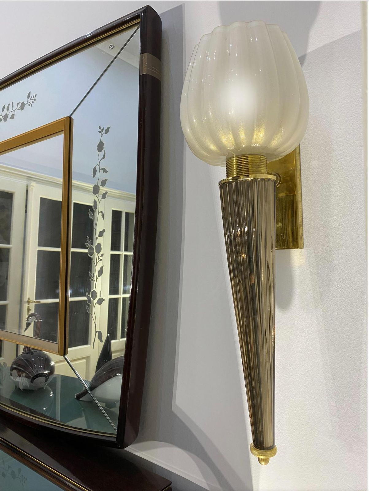 Pair Of Charming Sconce By Barovier & Toso, Murano, 1970s photo buy