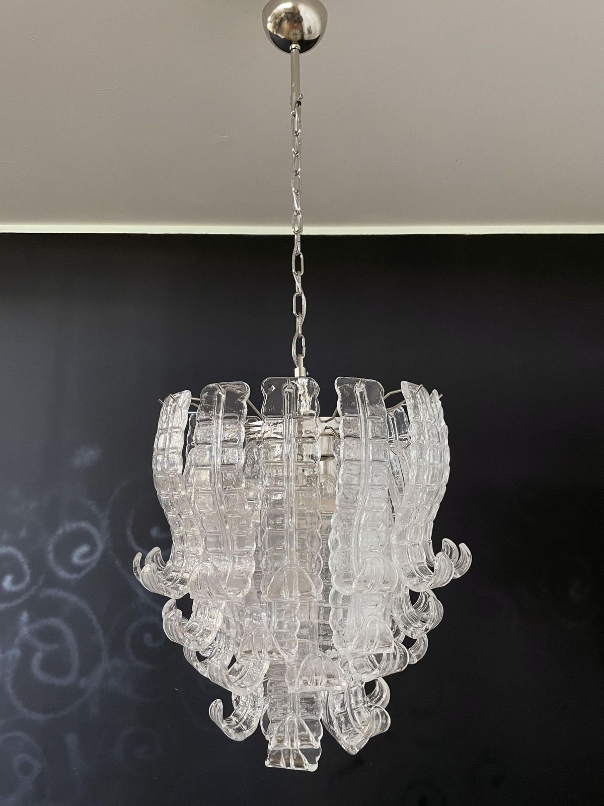 Lighting Spectacular Venetian Pink Glass Chandelier. Murano photo