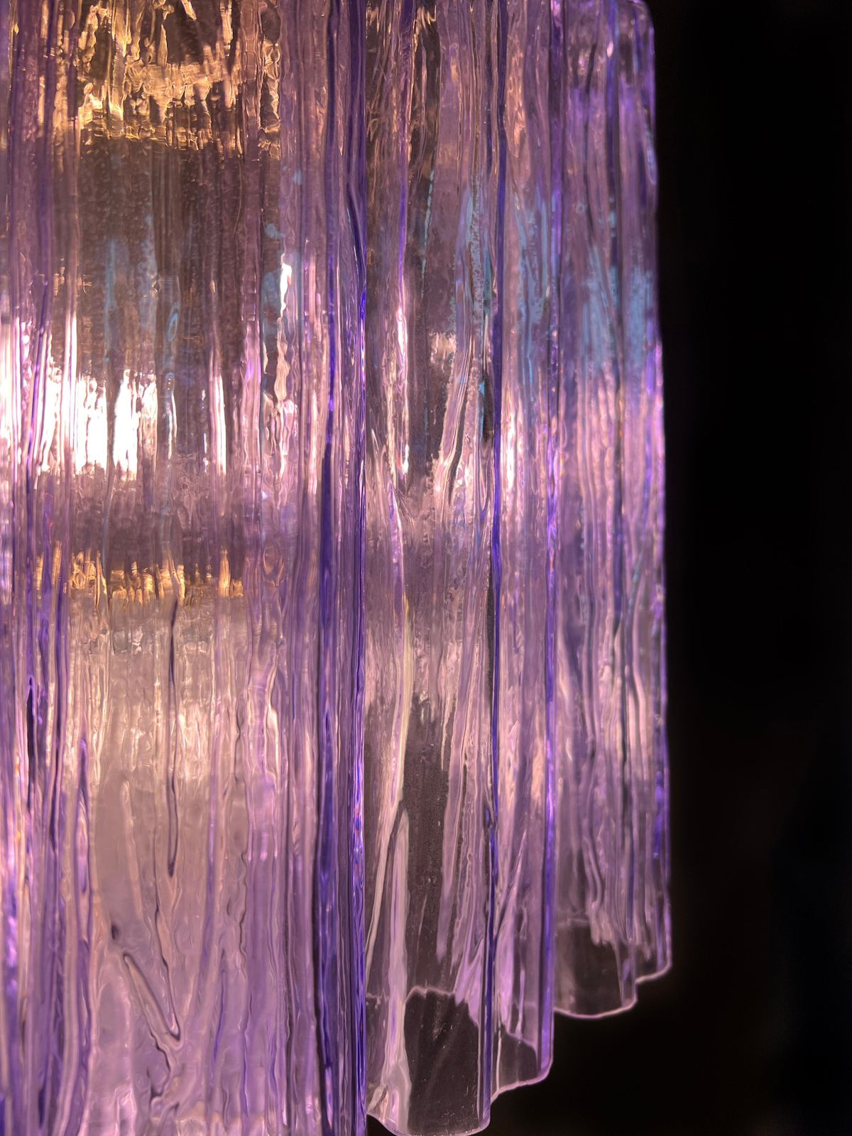 Charming Italian Amethyst & Clear Chandelier By Valentina Planta, Murano photo for sale