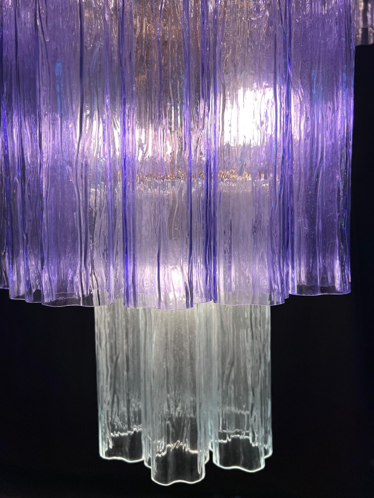 Charming Italian Amethyst & Clear Chandelier By Valentina Planta, Murano photo 1153.0