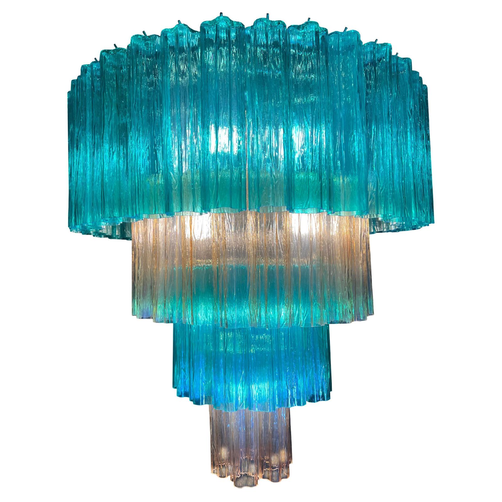 Charming  Italian Emerald And Gold Chandelier By Valentina Planta, Murano photo furniture