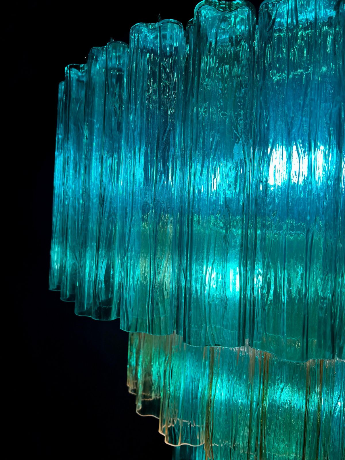 9226.0 Charming  Italian Emerald And Gold Chandelier By Valentina Planta, Murano photo