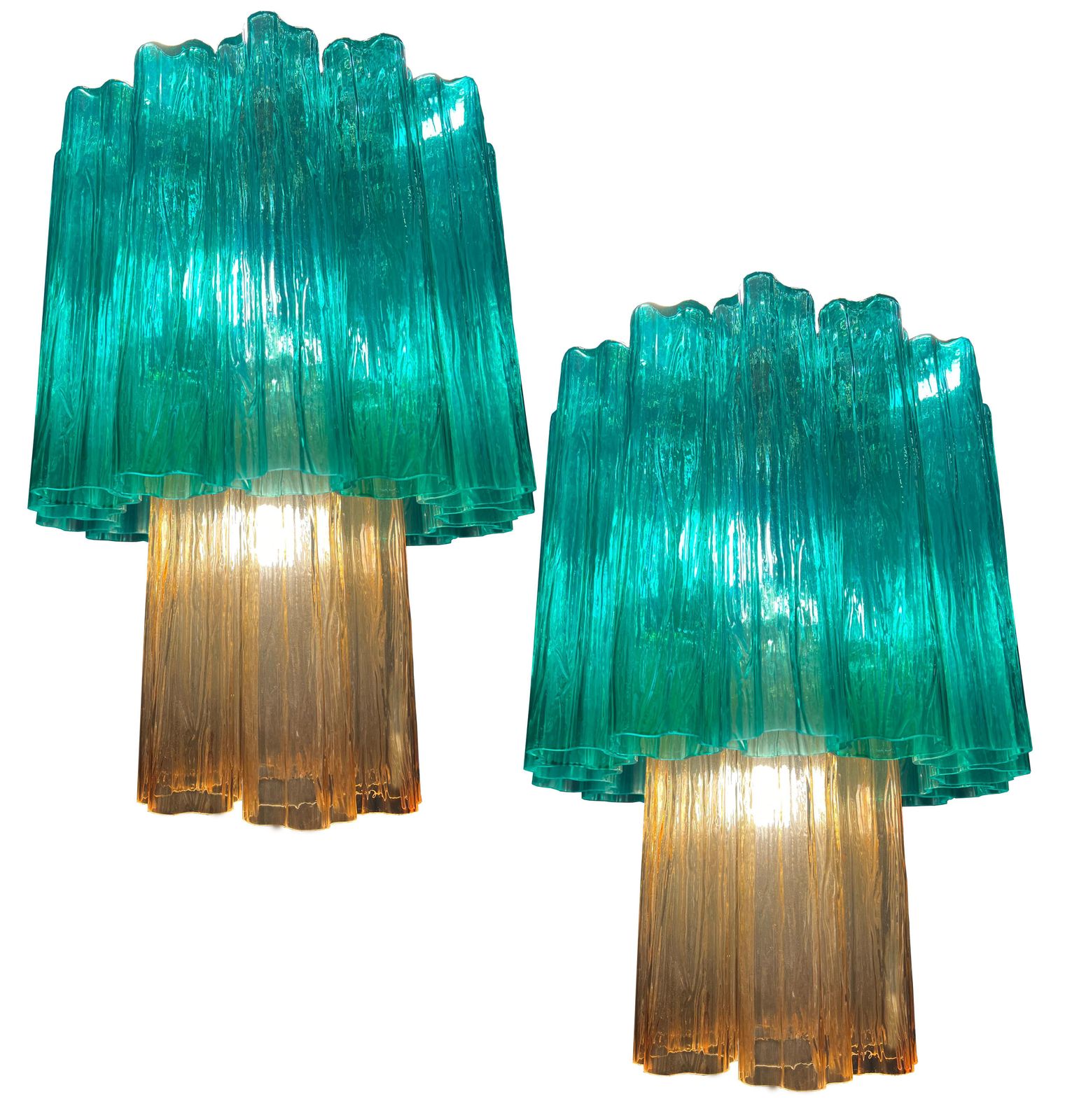 Elegant Italian Emerald And Gold Chandelier By Valentina Planta, Murano photo for sale