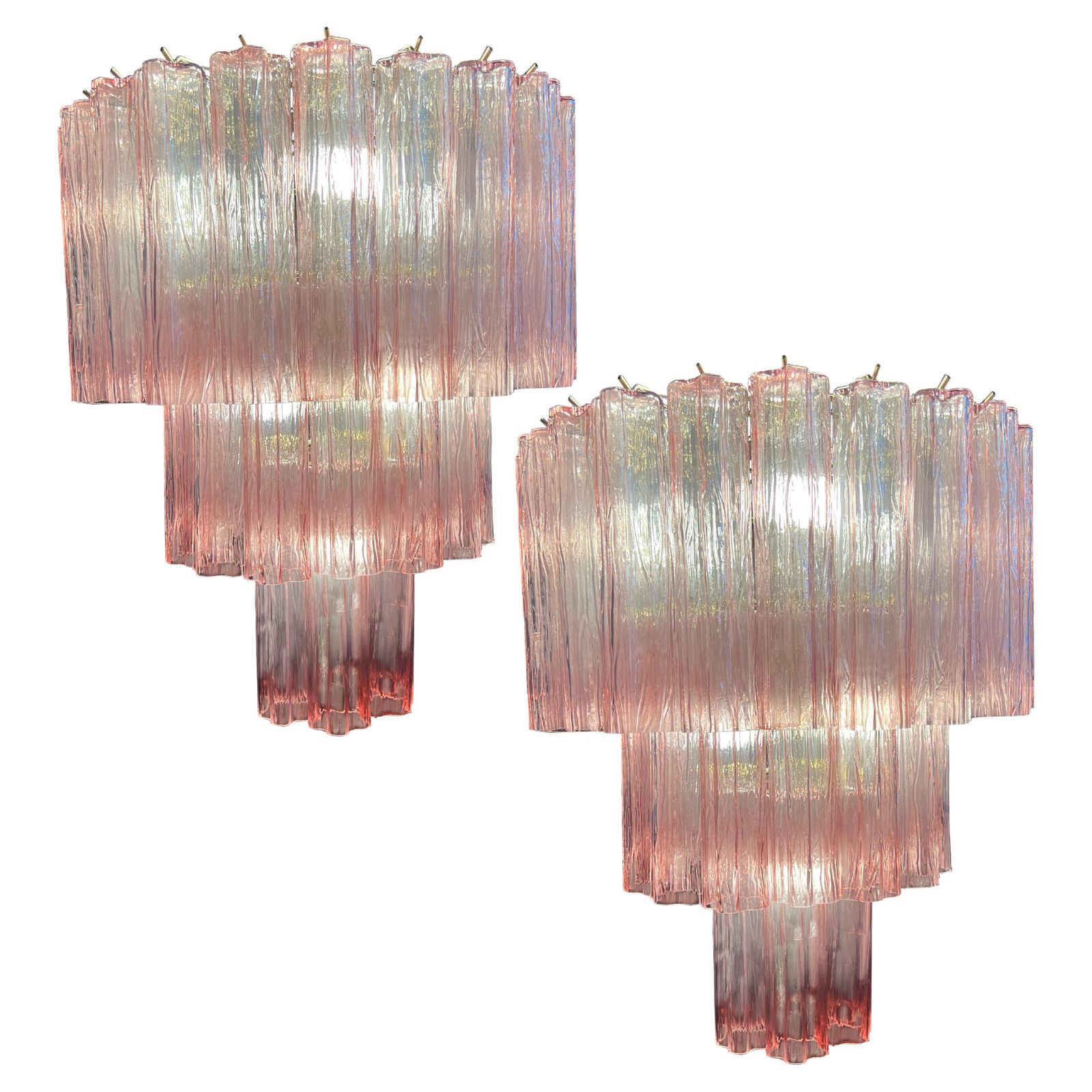 Amazing Italian Pink Chandelier By Valentina Planta, Murano photo furniture