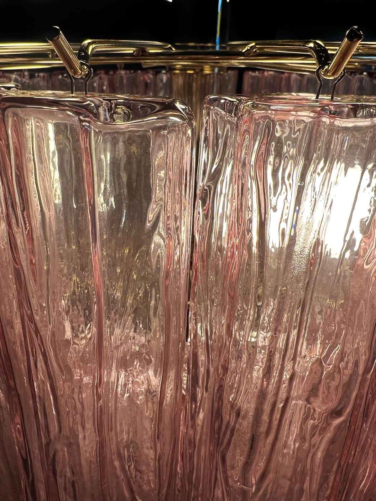 photo vinterior Amazing Italian Pink Chandelier By Valentina Planta, Murano