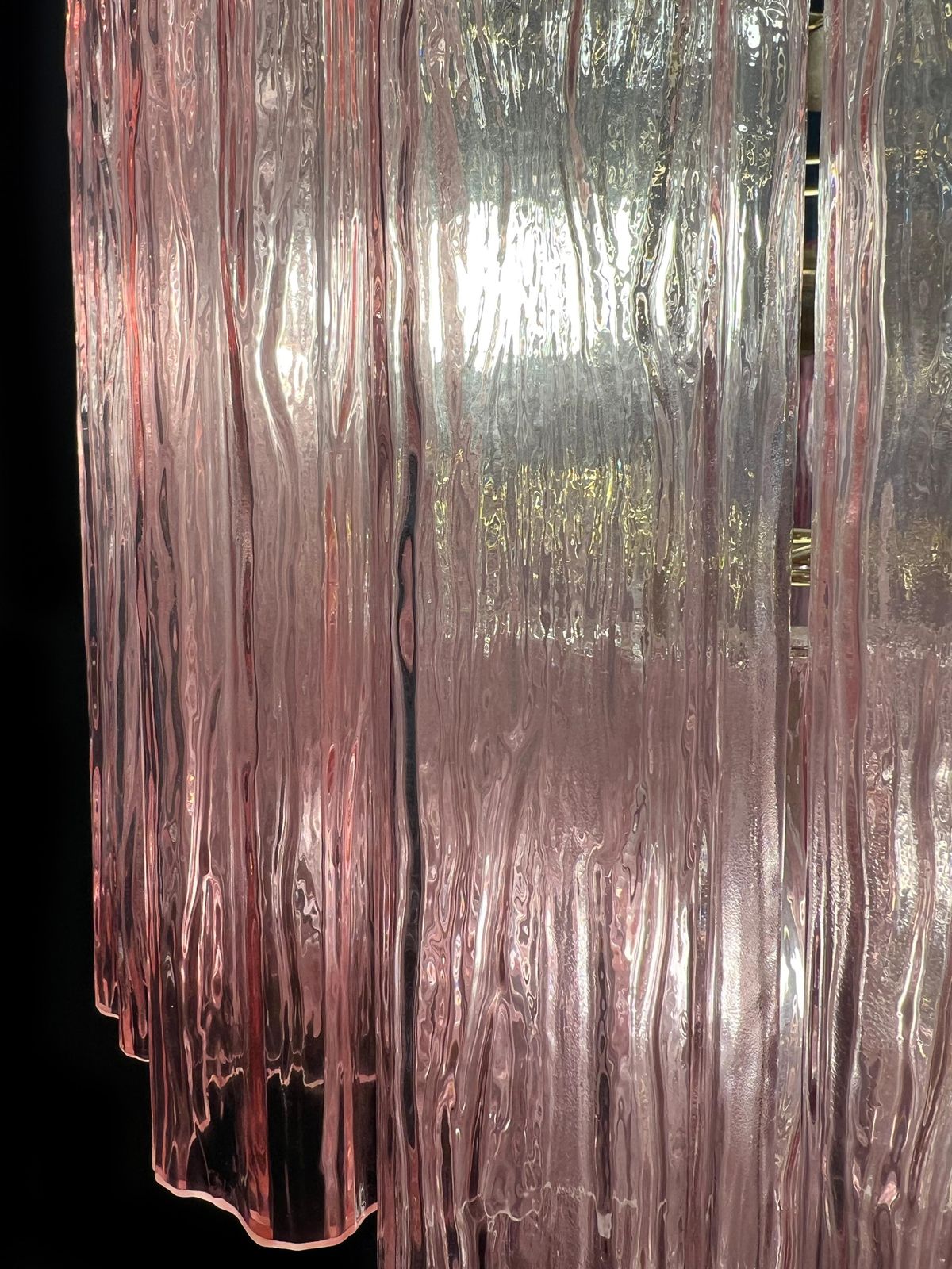 Elegant Italian Pink Chandelier By Valentina Planta, Murano photo vintage