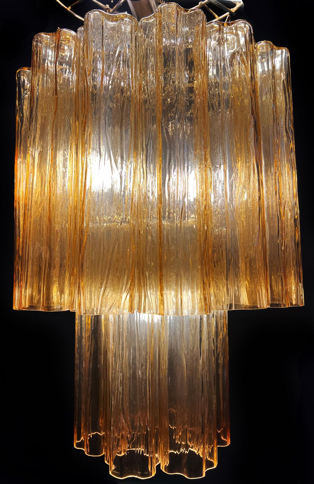 photo furniture Charming Italian Amber Chandelier By Valentina Planta. Murano