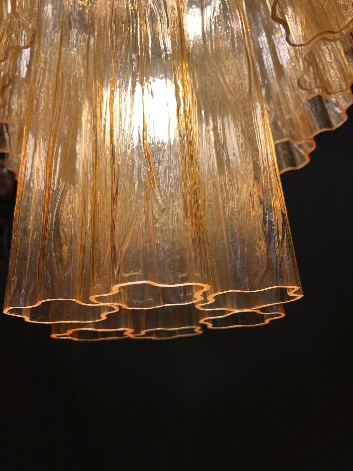 photo buy Charming Italian Amber Chandelier By Valentina Planta. Murano