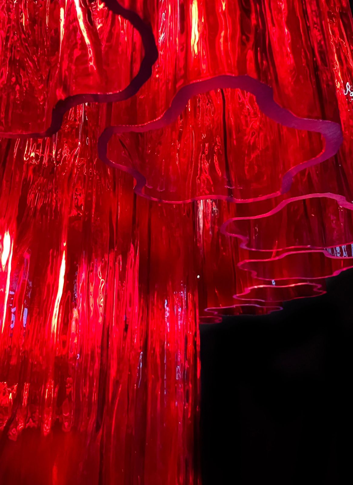 Amazing Italian Ruby Red Italian Chandelier By Valentina Planta, Murano photo for sale