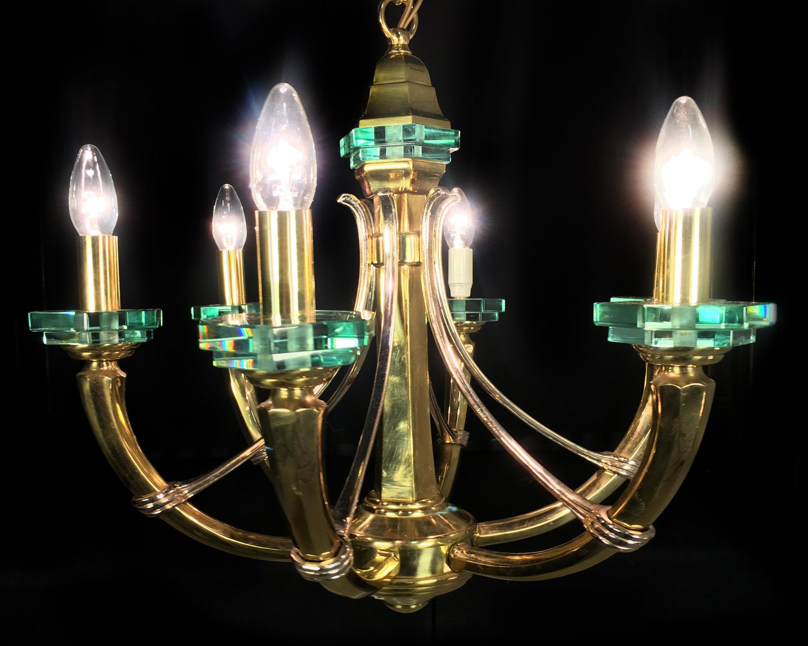 Lighting Lovely Chandelier Fontana Arte Style, 1960s photo