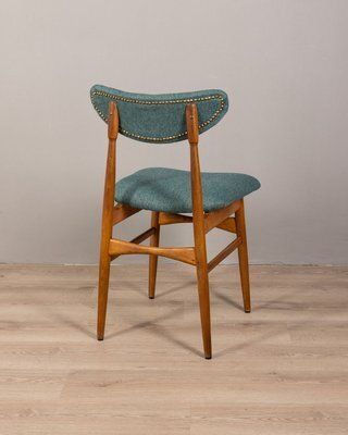 Vintage Italian Chairs In Green Fabric, 1960s, Set Of 4 photo Furniture