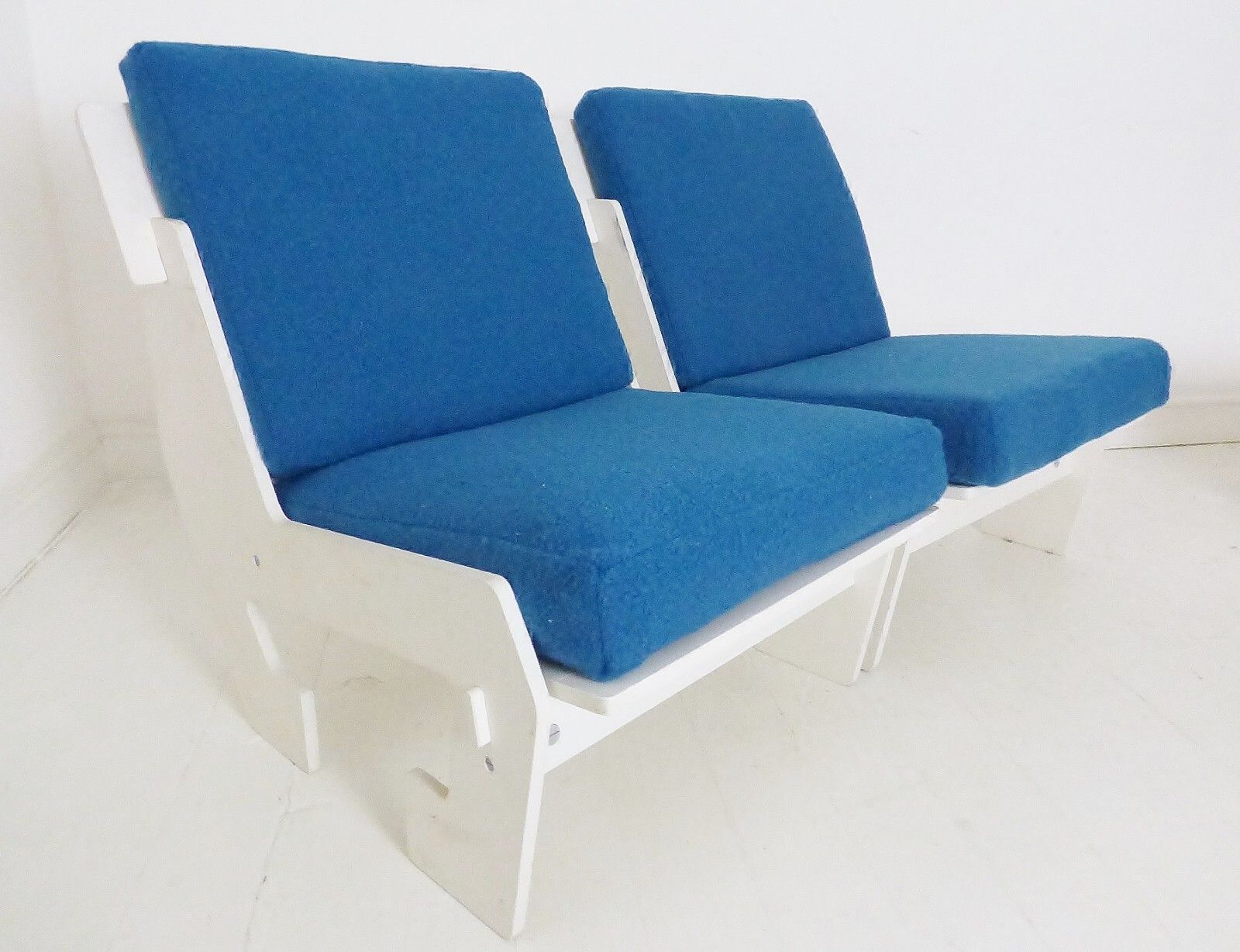 Stunning Vintage Modular Pop Art Plywood Lounge Chairs System & Table 1960's photo 1450.0
