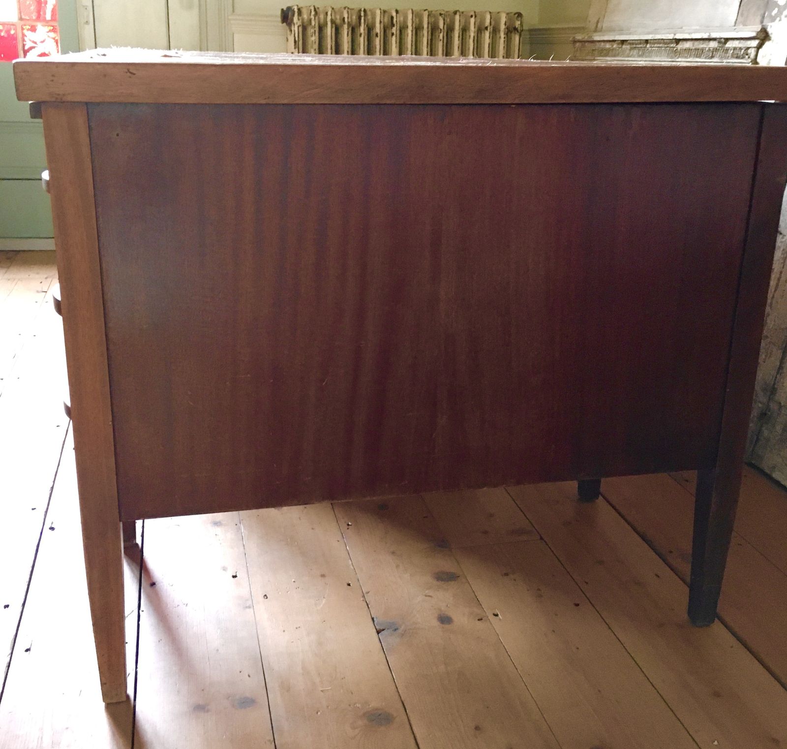photo for sale Large 1940s Double Pedestal Wooden Desk