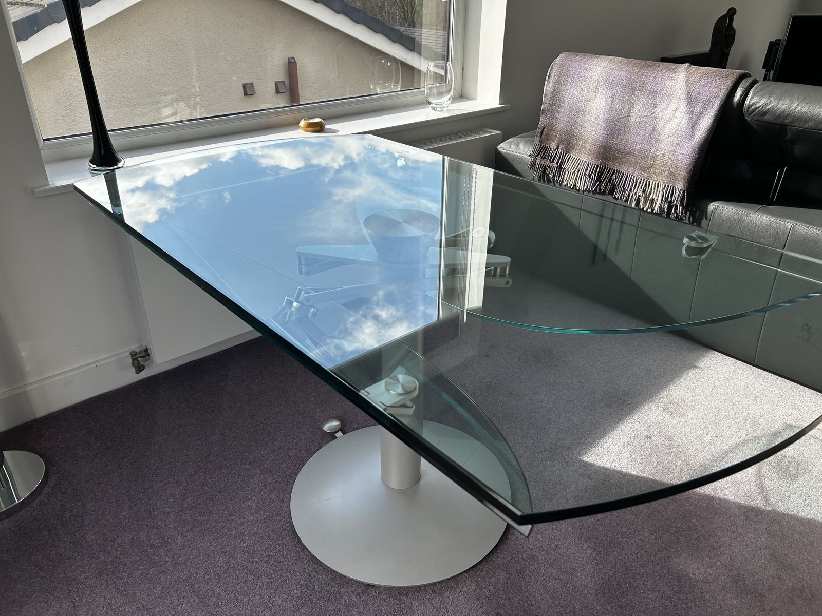 Noas Glass Dining Table And 6 Noas Glisette Dining Chairs photo buy