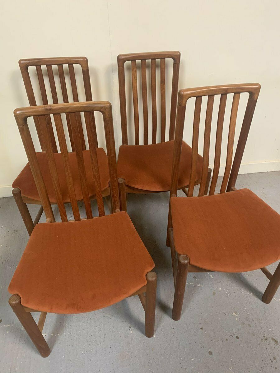Danish Teak Dining Chairs By Benny Linden, 1960s, Set Of 4