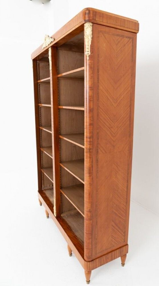 Sheraton Revival Display Cabinet Bookcase Satinwood 1880 photo 2450.0