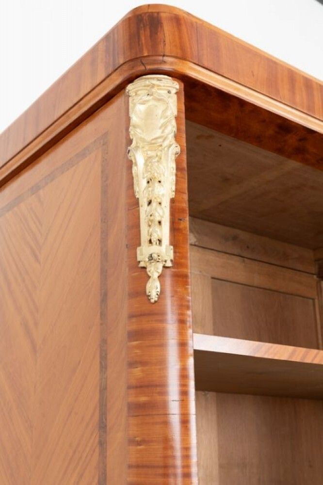 photo furniture Sheraton Revival Display Cabinet Bookcase Satinwood 1880