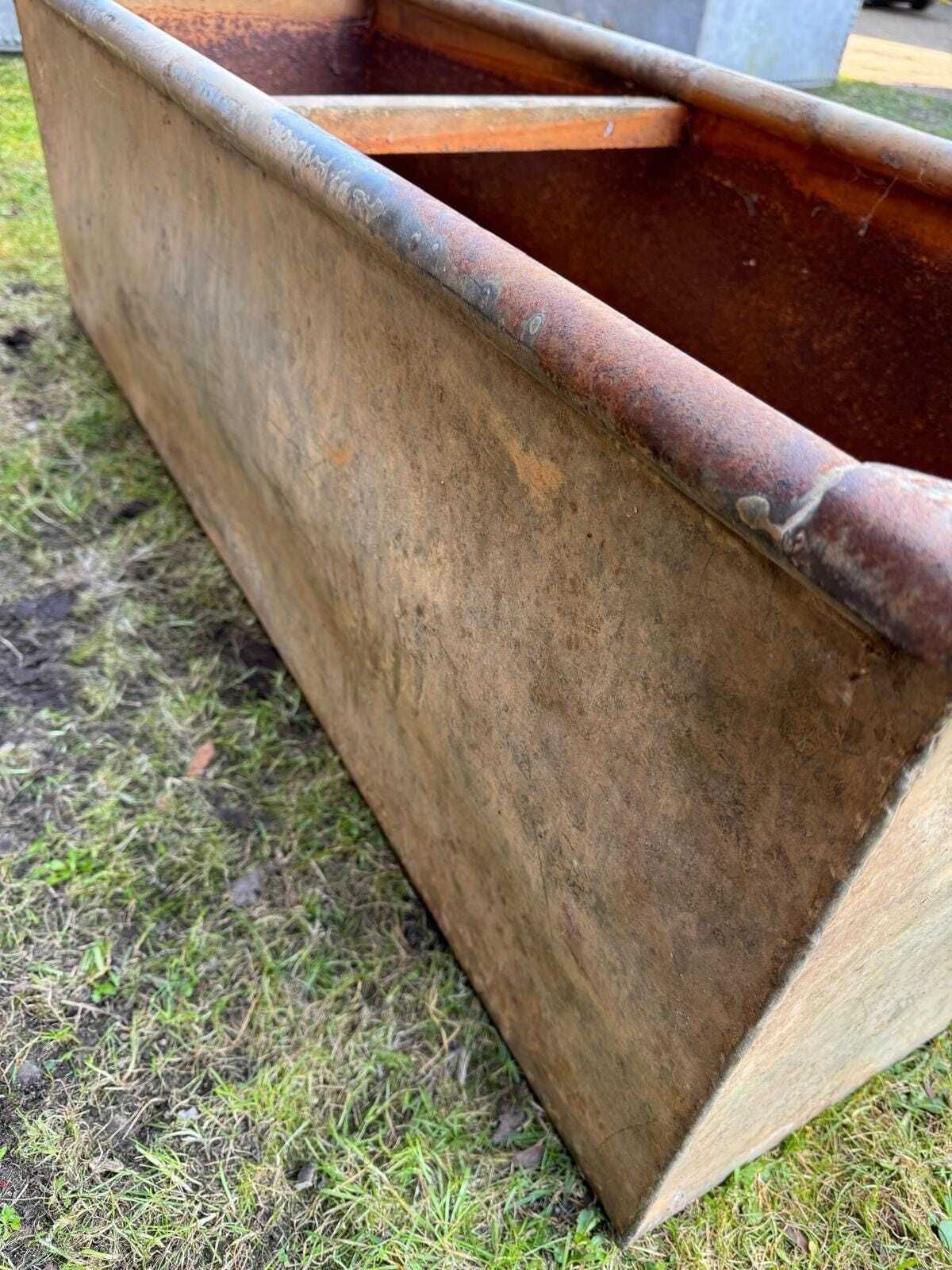 Vintage Galvanised Trough Planter / Raised Bed Plant Tree Shrub Herb Pot Cc photo 450.0