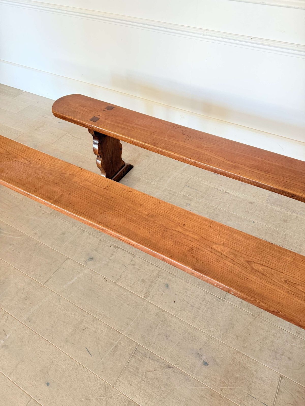 Large Pair Of 19th Century Cherrywood Benches photo 1295.0