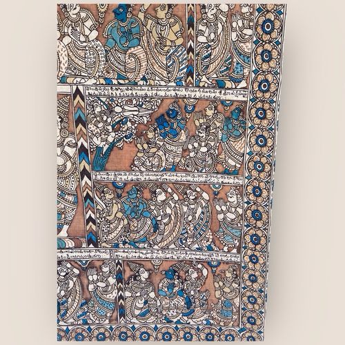 Kalamkari Temple Painting From South India (Hindu Art) photo vintage