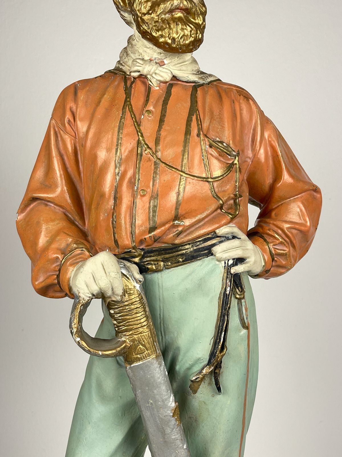 Large Antique Plaster Sculpture Giuseppe Garibaldi, Italy, 1910 1920s photo for sale