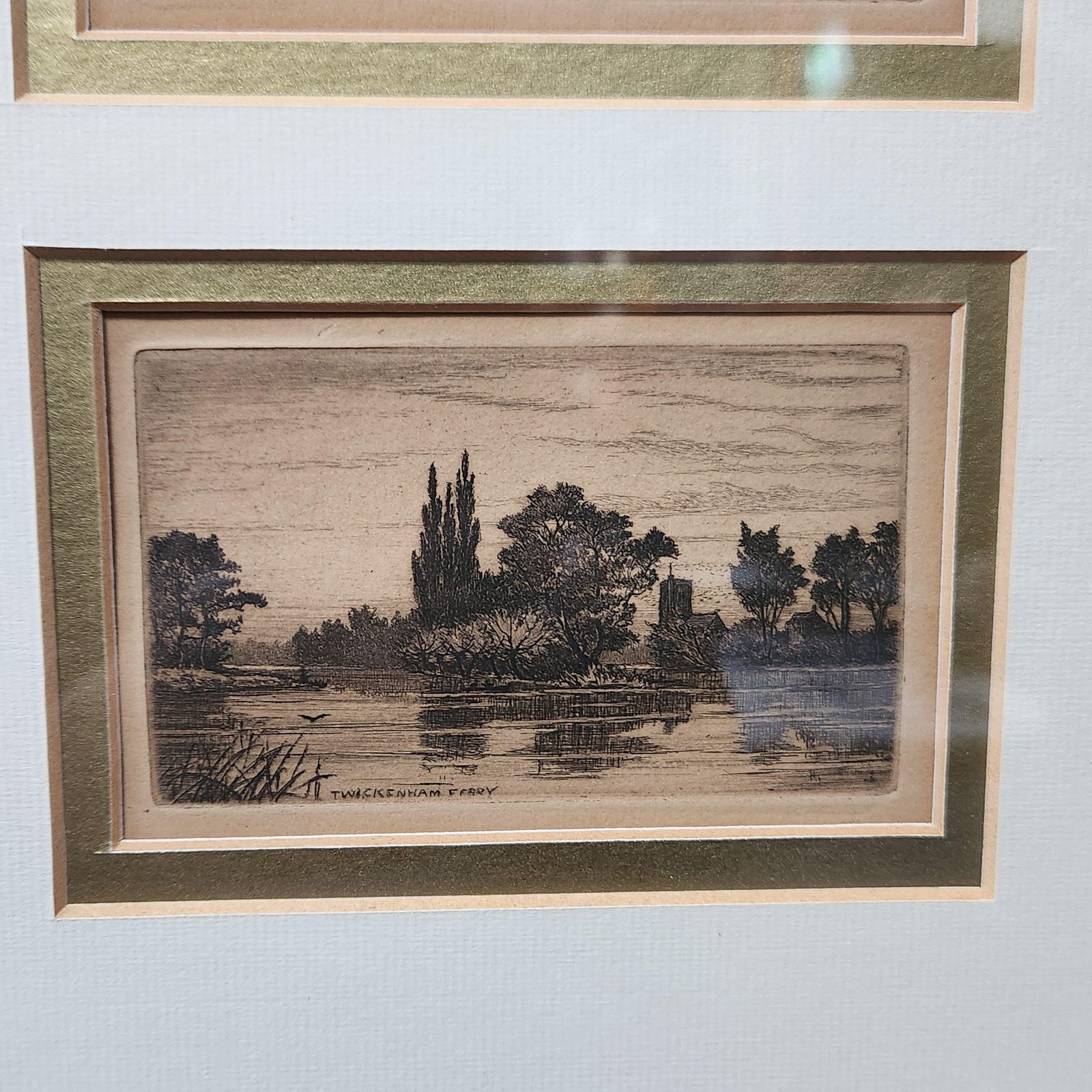 Framed Set Of 6 Etchings Of The River Thames. Possibly Wildred Ball photo buy