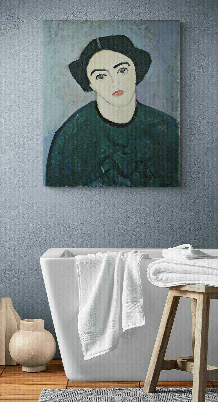 Andre Derain French 20th Century Artist Cotton Canvas Print Poster Madam Derain Portrait