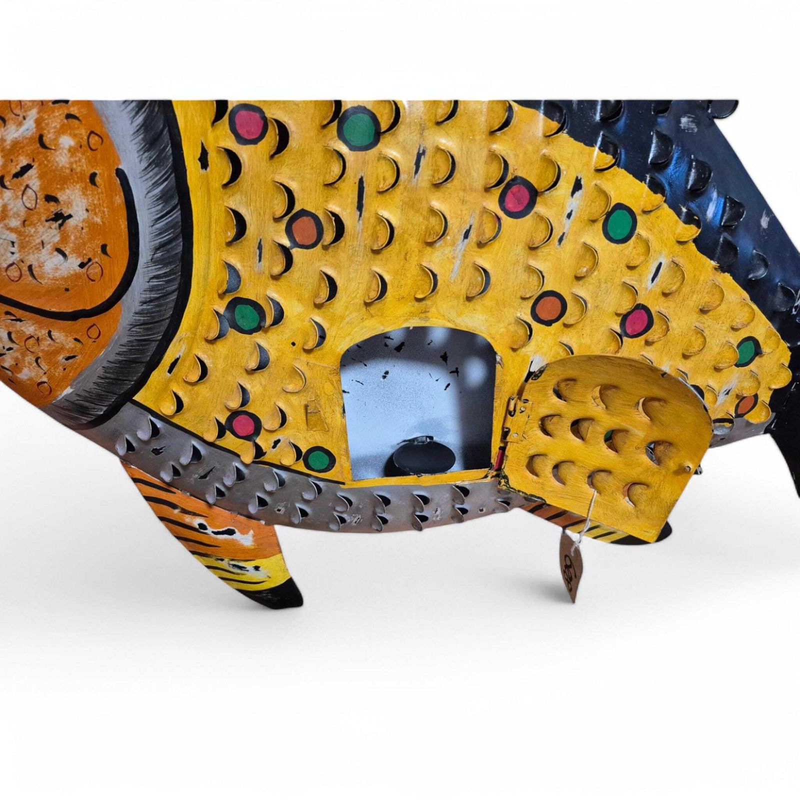 Large Metal Unique Tropical Fish Garden Tea Light Candle Holder Hanging Fish Lantern photo for sale