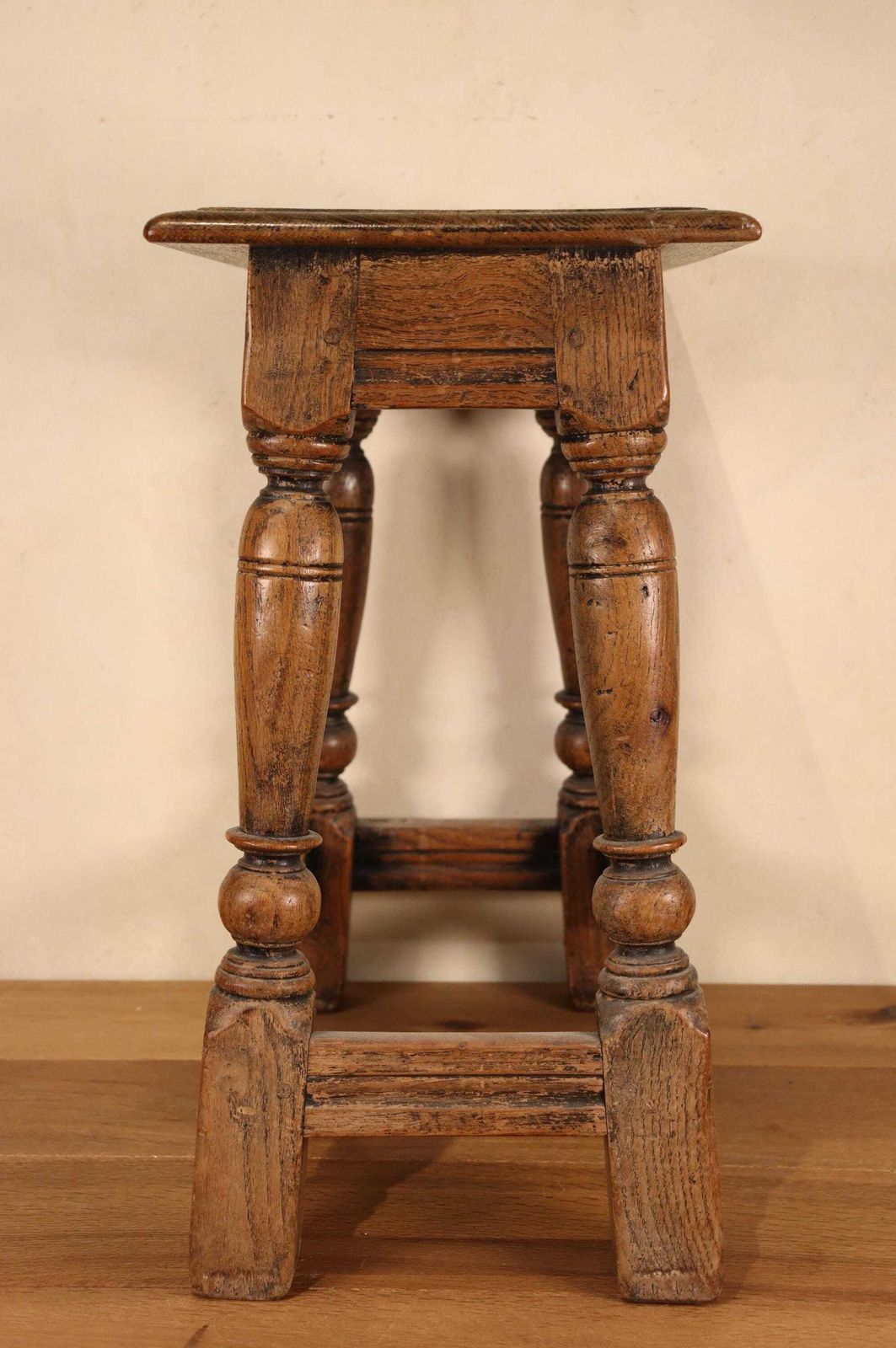Antique Solid Oak Patinated Joint Stool Bench (St.211) photo Furniture
