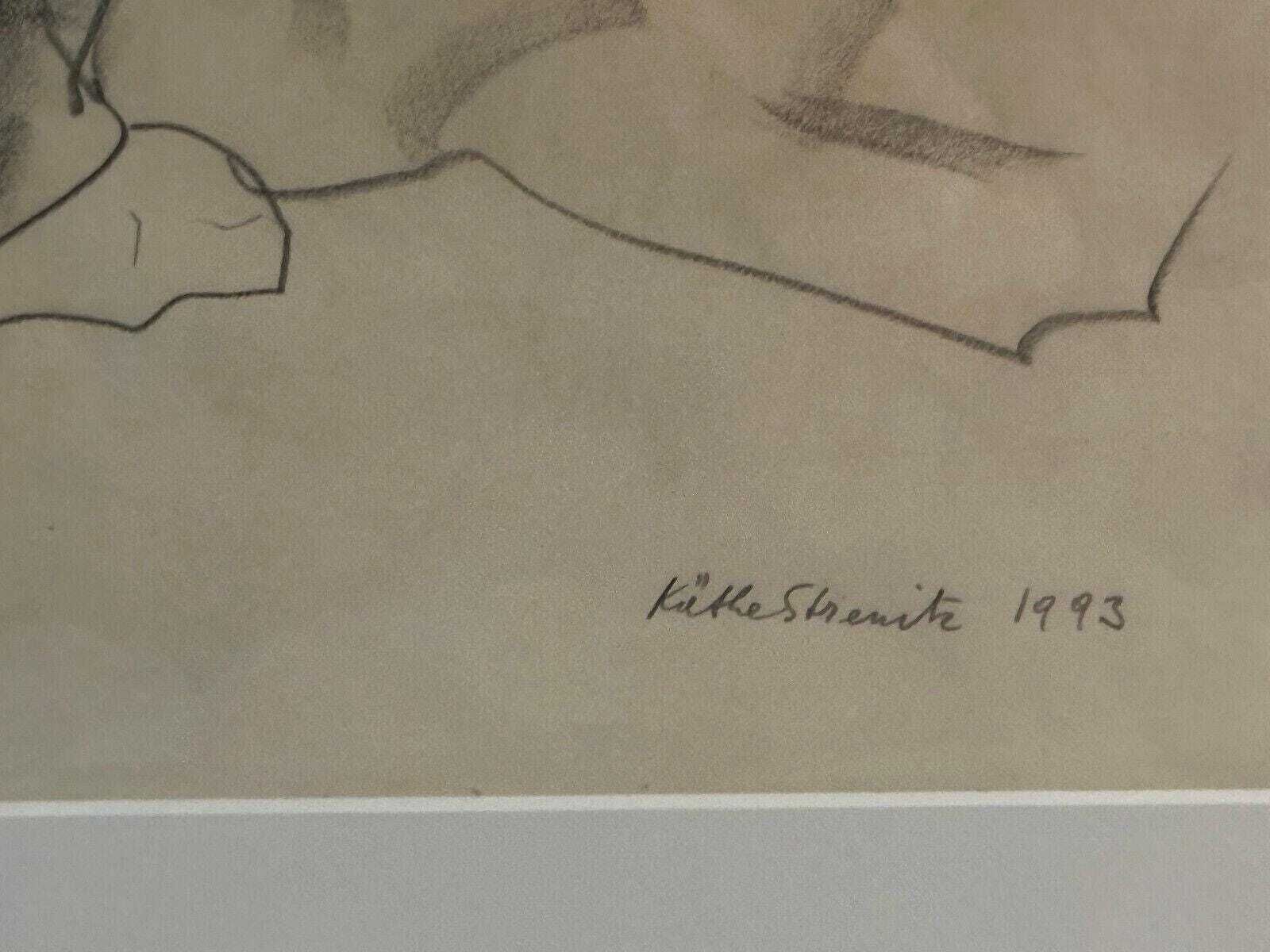 Kathe Strenitz 'Woman' Graphite Pencil Drawing 1993 Original Framed photo 215.0