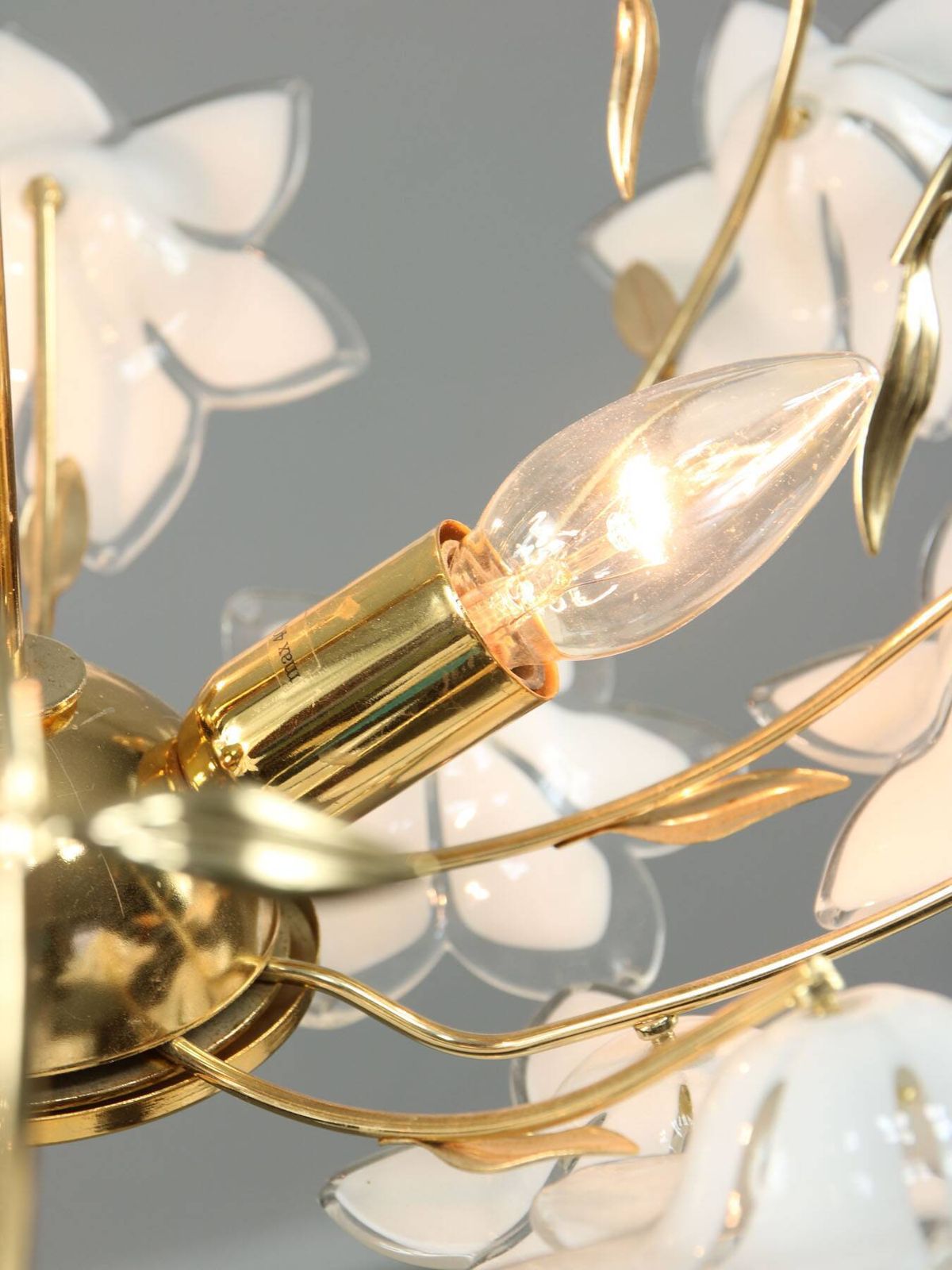 Vintage Italian Murano Glass Flower Chandelier photo buy
