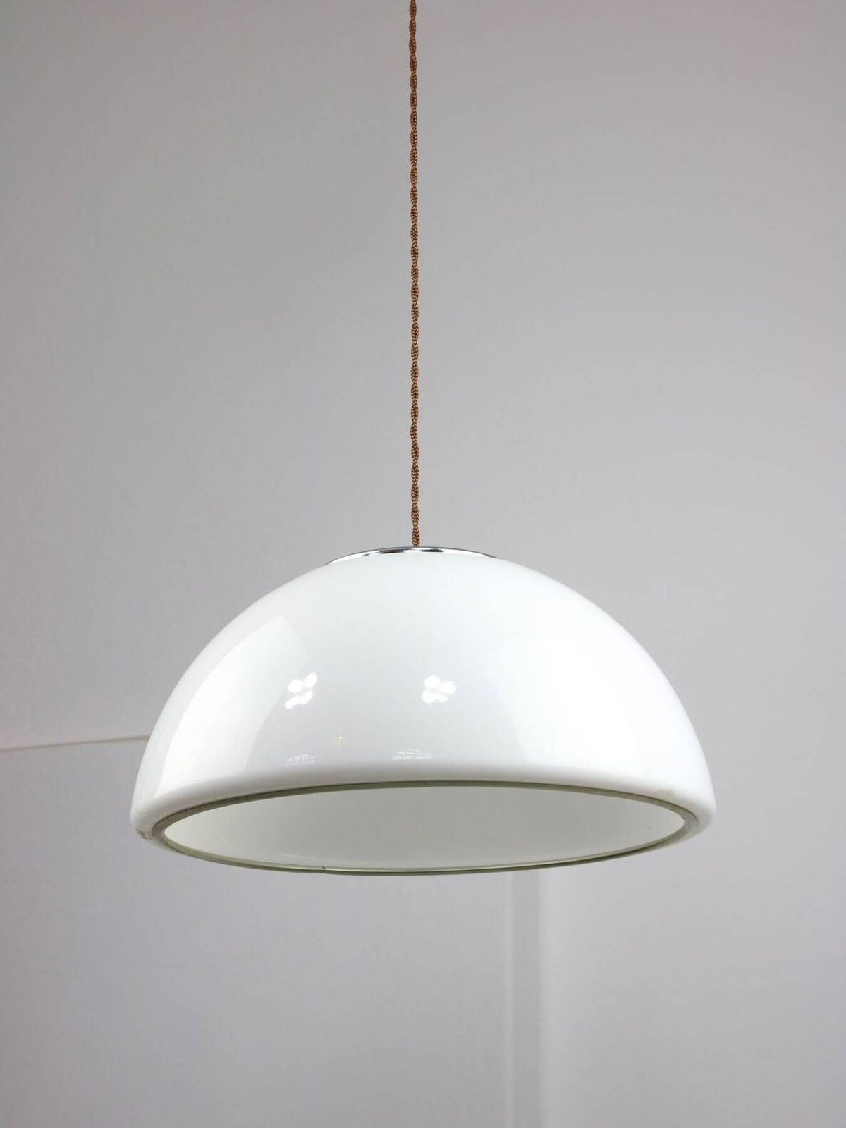 Space Age White Pendant By Luigi Massoni For Guzzini, 1960s photo furniture