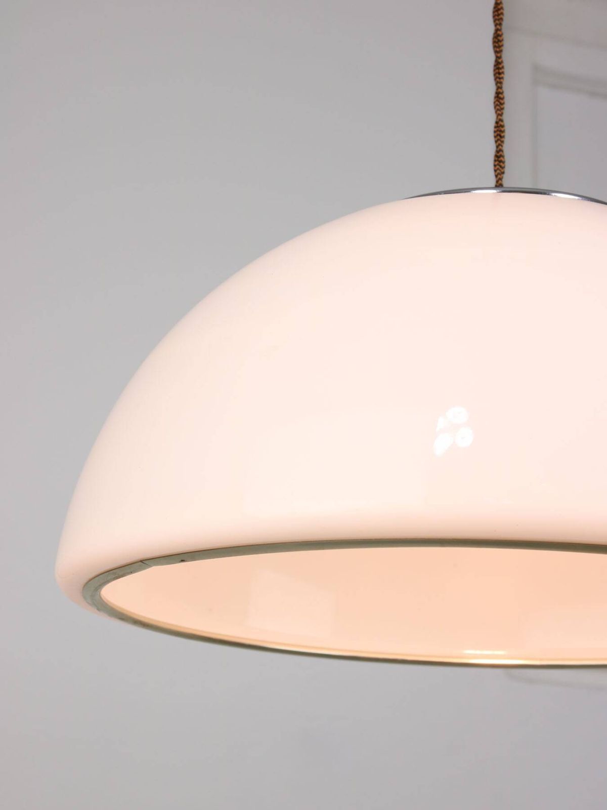 Space Age White Pendant By Luigi Massoni For Guzzini, 1960s photo Lighting