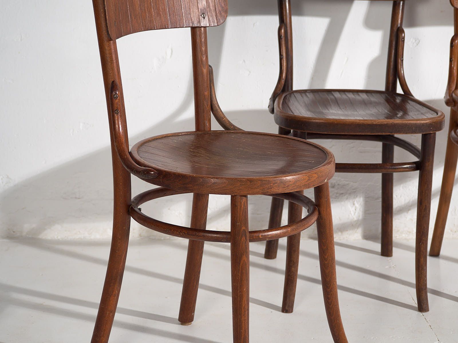 Antique Bentwood Chairs (C.1940). Set Of 4 Pieces #5 photo for sale
