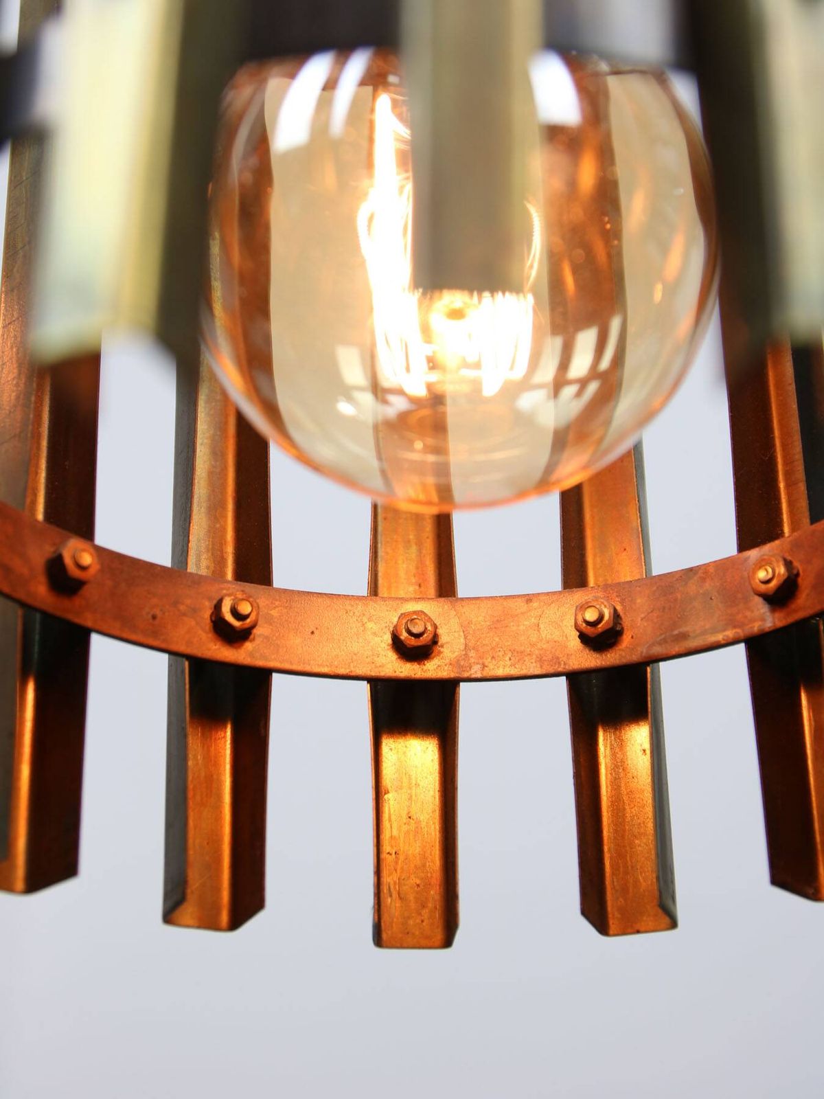 photo for sale Vintage Italian Brass Pendant Lights, 1970s, Set Of 2