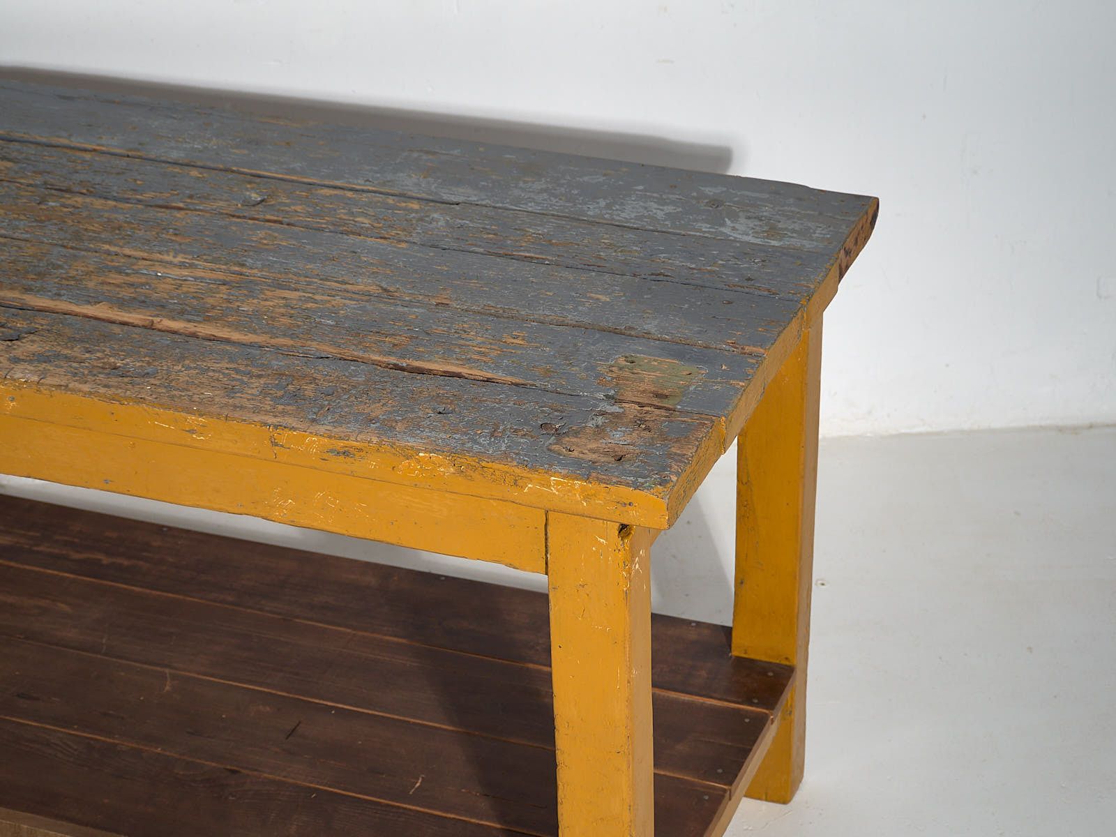 photo furniture Antique Long Table With Lower Tray (C.1920) #17