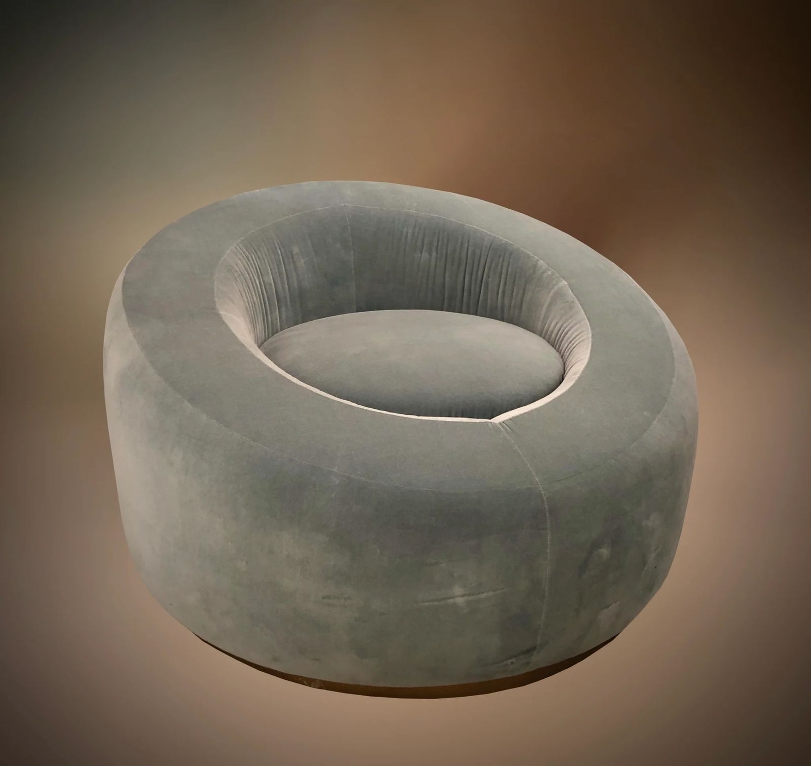 Pair Of Italian Round Armchairs By Vivian Del Sud photo for sale