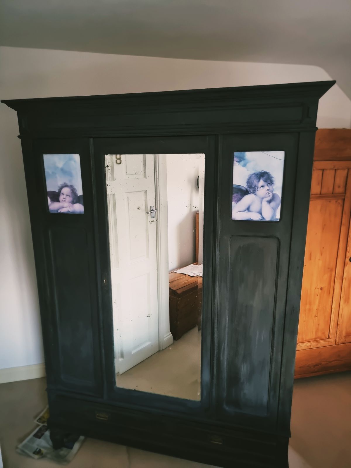 French Antique Wardrobe / Armoire 1880 1920s photo Furniture