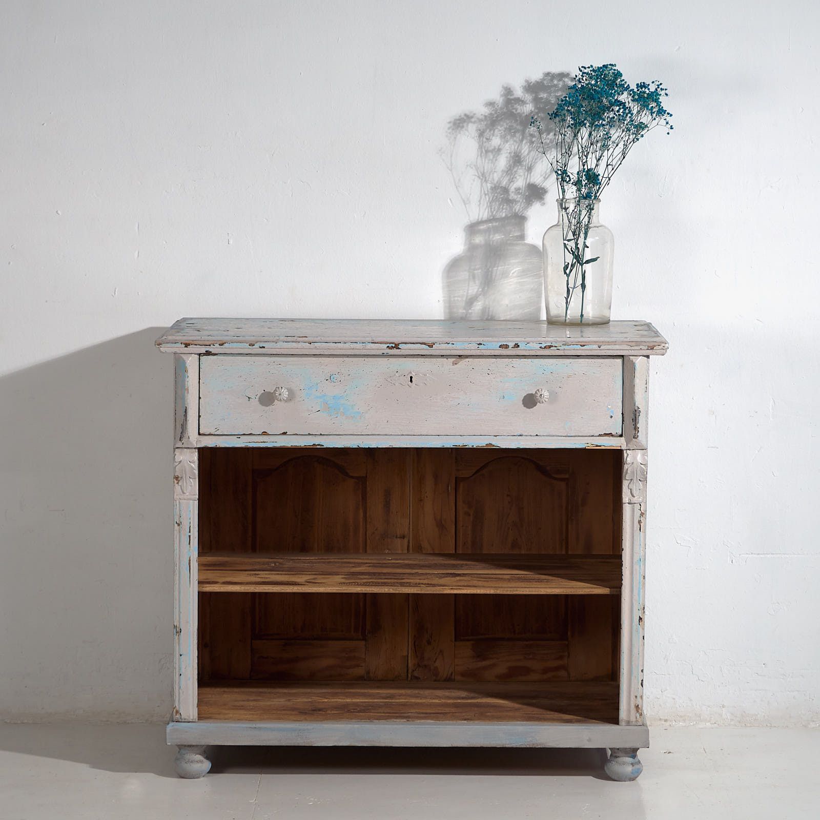photo vintage Antique Blue Patina Shop Counter (C.1940) #81