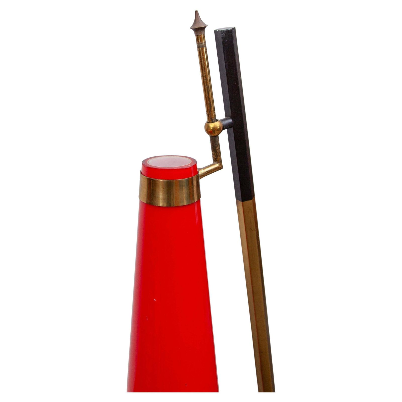 Stilnovo Red Glass Shade Floor Lamp, 1960 Designed By Vistosi photo furniture