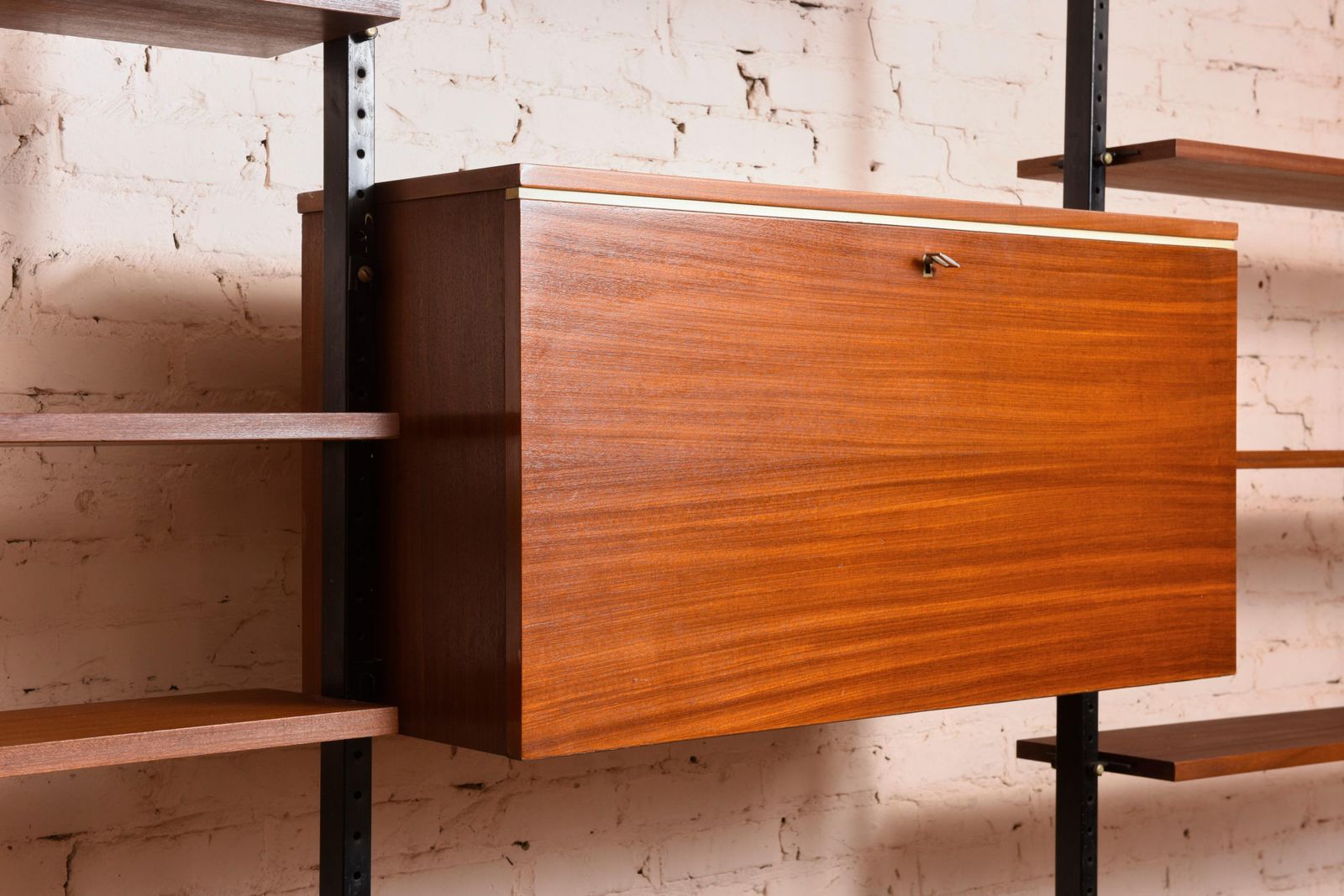 Freestanding Wall Unit, Bookshelves, Roomdivider, Midcentury Modern, 1950s photo furniture