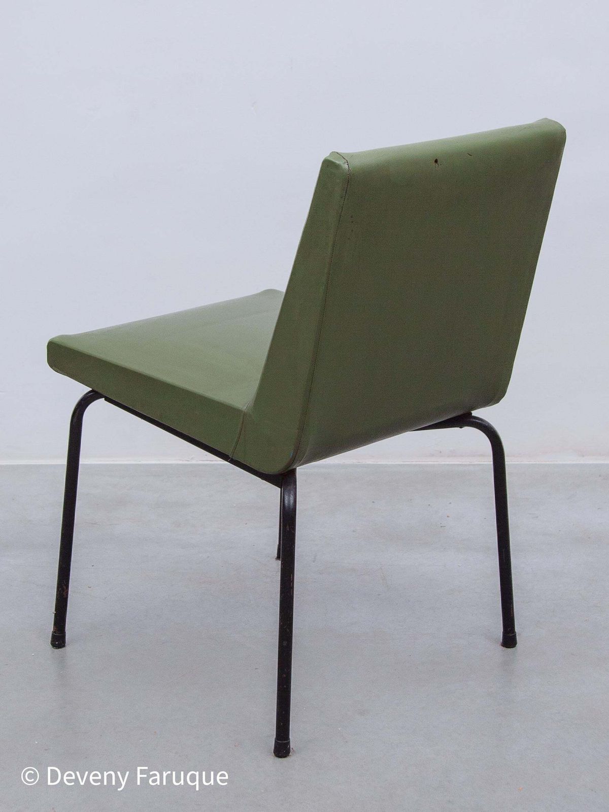 Set Of Five Dining Room Chairs Designed By Pierre Guariche For Meurop, Belgium photo Furniture