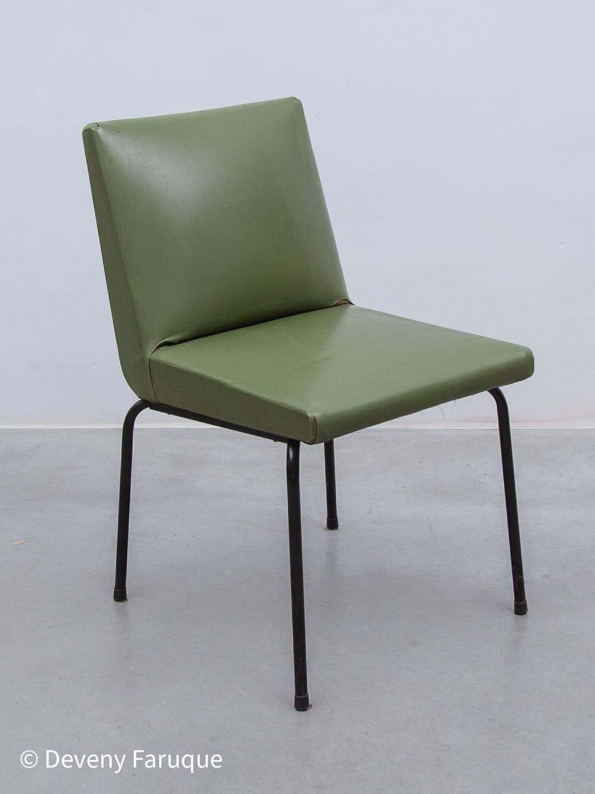 Set Of Five Dining Room Chairs Designed By Pierre Guariche For Meurop, Belgium photo vintage