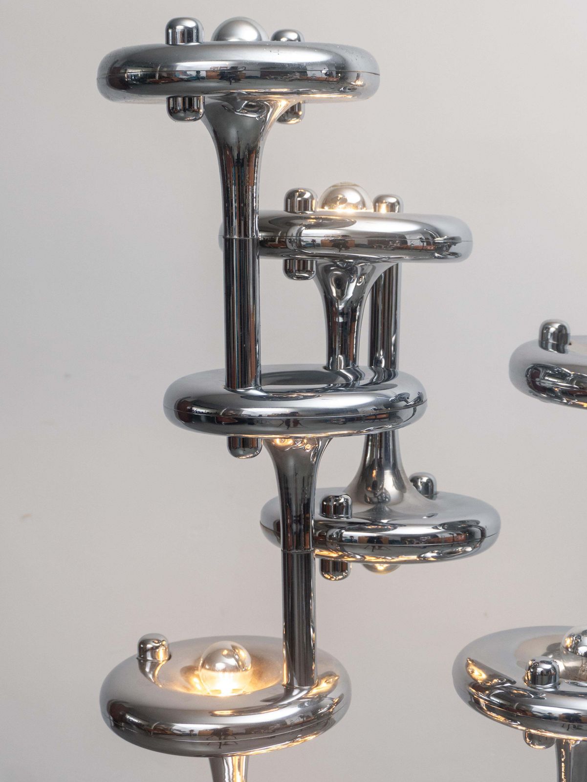 photo for sale Sculpture Set Of Two Modular Nagel 1960s Space Age Floor Lamps, Made In Germany