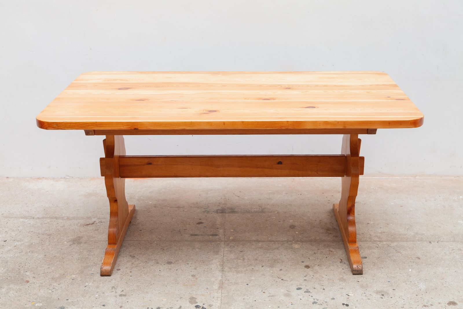 Alpine Inspired Brutalist Dining Table In Style Of Charlotte Perriand, 1960s photo Furniture