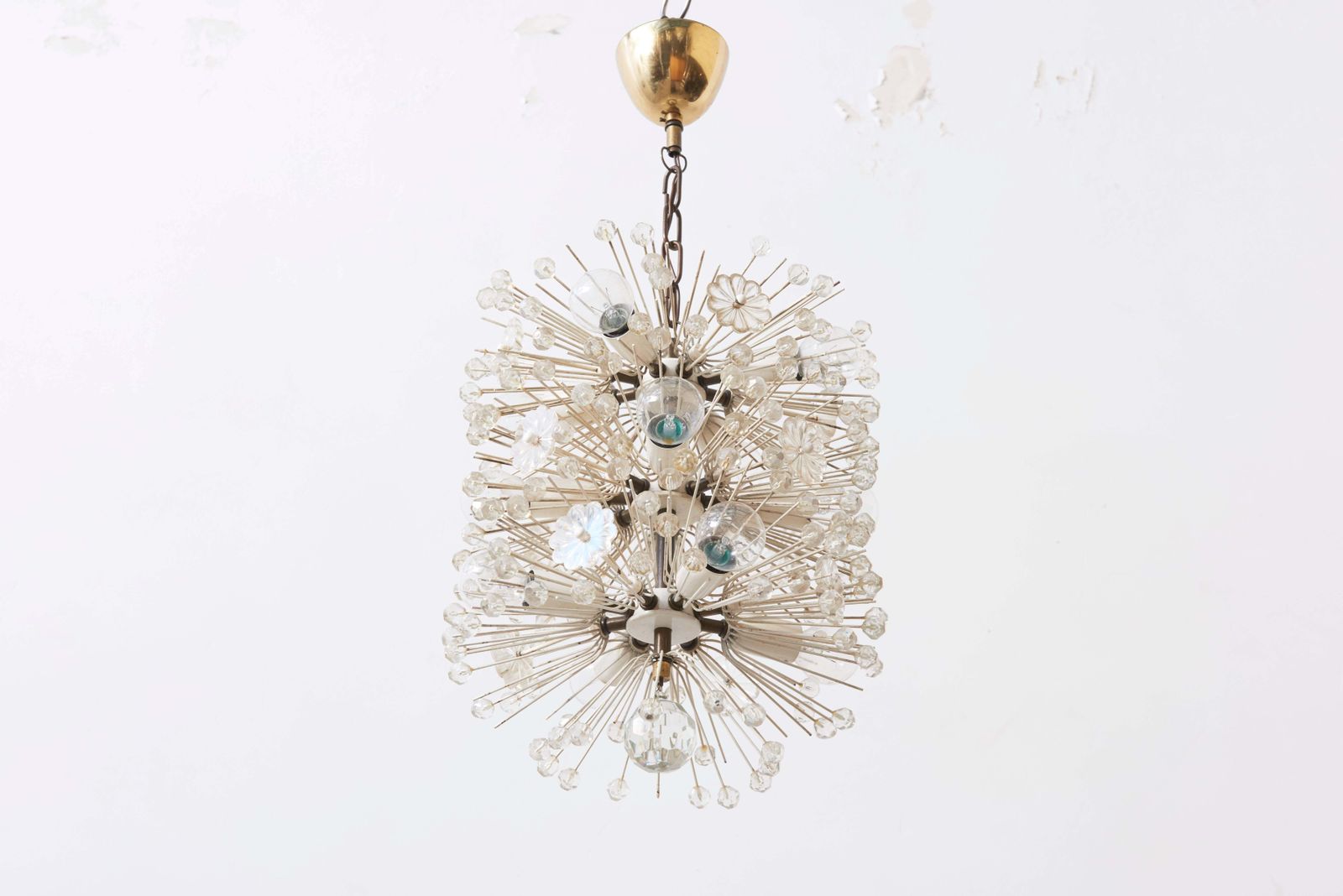 Rupert Nikoll For Emil Stejnar Snowball Sputnik Chandelier, 1950s Vienna photo for sale