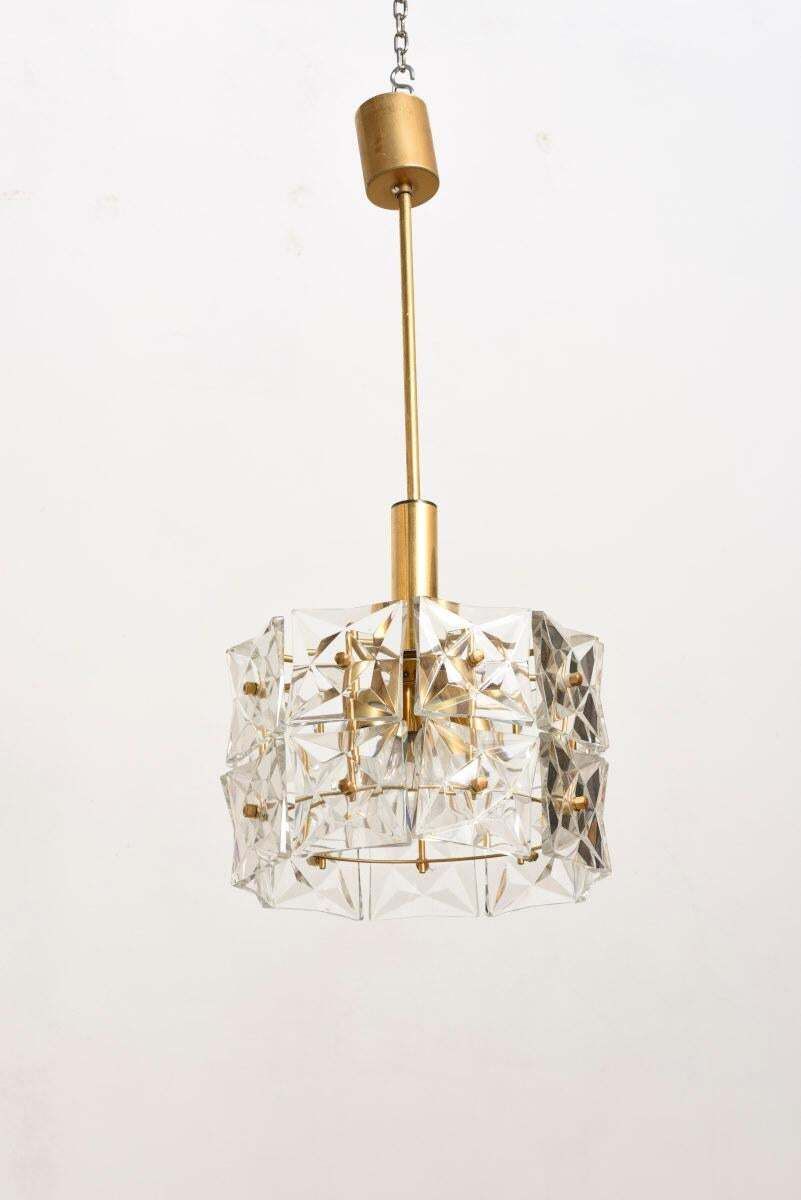 Kinkeldey Kristal Glass Chandelier, 1970s, Germany photo for sale
