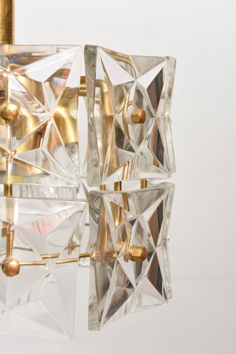 Kinkeldey Kristal Glass Chandelier, 1970s, Germany photo 1139.0